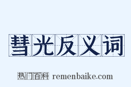 彗光反义词是什么意思的图片